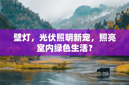 壁灯，光伏照明新宠，照亮室内绿色生活？