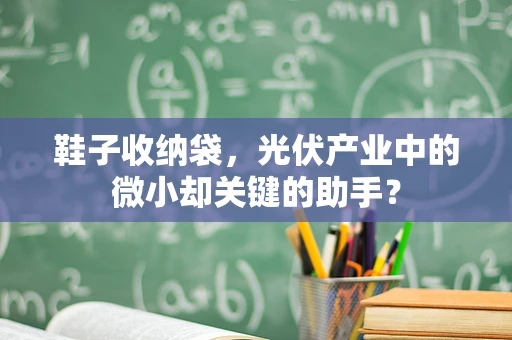 鞋子收纳袋，光伏产业中的微小却关键的助手？