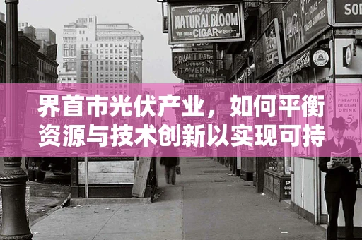 界首市光伏产业，如何平衡资源与技术创新以实现可持续发展？