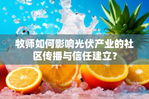 牧师如何影响光伏产业的社区传播与信任建立？