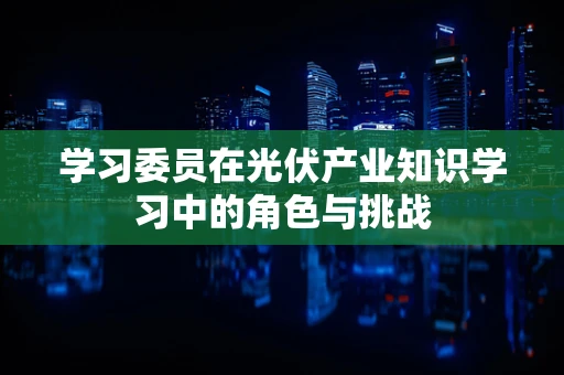 学习委员在光伏产业知识学习中的角色与挑战