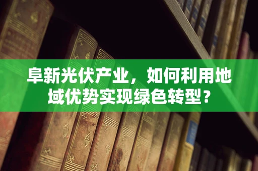 阜新光伏产业，如何利用地域优势实现绿色转型？