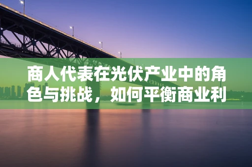 商人代表在光伏产业中的角色与挑战，如何平衡商业利益与可持续发展？