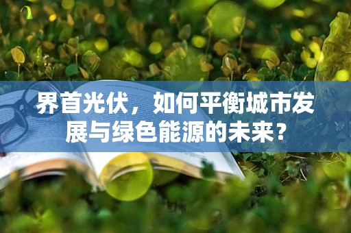 界首光伏，如何平衡城市发展与绿色能源的未来？