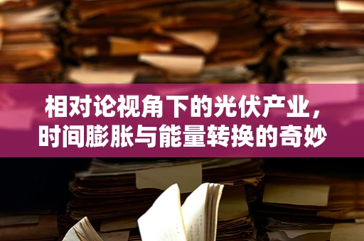 相对论视角下的光伏产业，时间膨胀与能量转换的奇妙交织