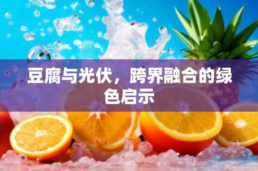 豆腐与光伏，跨界融合的绿色启示