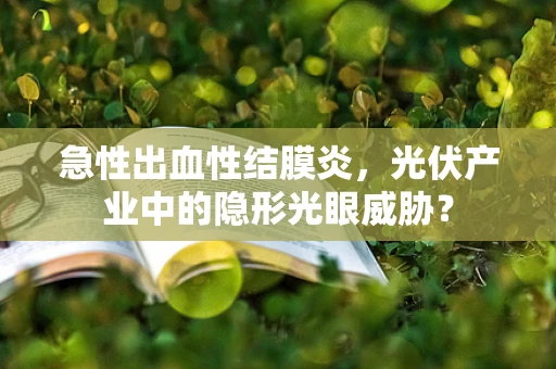 急性出血性结膜炎，光伏产业中的隐形光眼威胁？