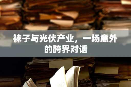 袜子与光伏产业，一场意外的跨界对话