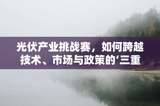 光伏产业挑战赛，如何跨越技术、市场与政策的‘三重门’？