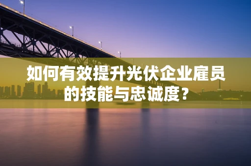 如何有效提升光伏企业雇员的技能与忠诚度？