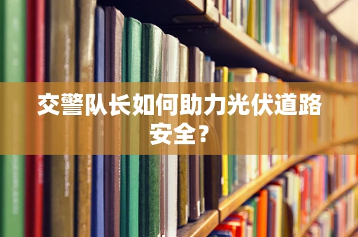 交警队长如何助力光伏道路安全？