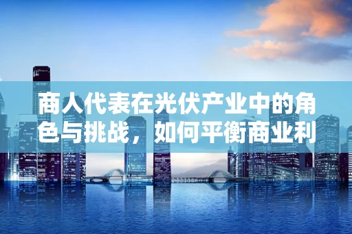 商人代表在光伏产业中的角色与挑战，如何平衡商业利益与可持续发展？